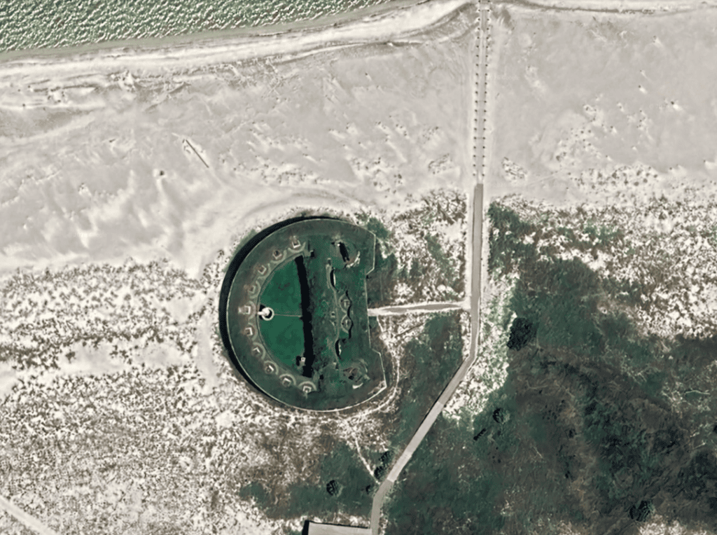 aerial view of fort Massachusetts 