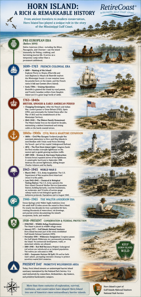 horn island history infographic 