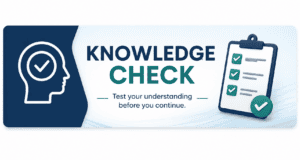 knowledge check banner